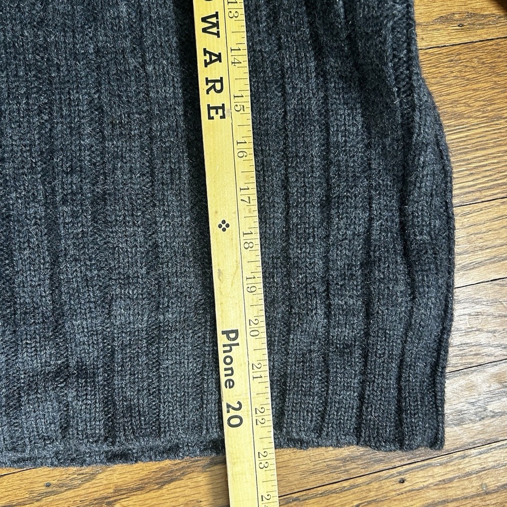 Vintage J Crew Rollneck Sweater Cable Knit Thick Chunky Wool Rubbles M-L - Picture 6 of 6